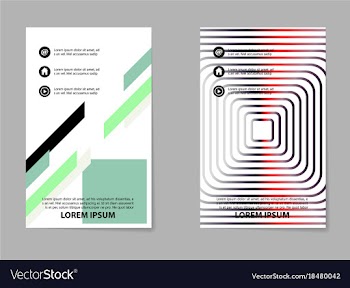 Abstract brochure compositions in business style vector image