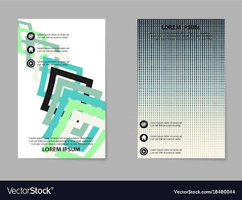 Abstract brochure compositions in business style vector image