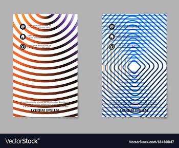 Abstract brochure compositions in business style vector image