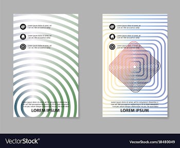 Abstract brochure compositions in business style vector image