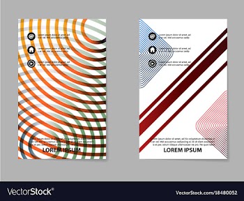 Abstract brochure compositions in business style vector image