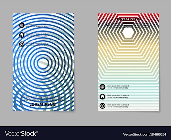 Abstract brochure compositions in business style vector image