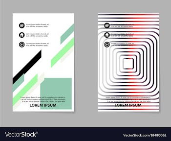 Abstract brochure compositions in business style vector image