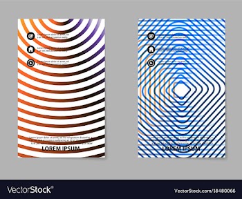 Abstract brochure compositions in business style vector image