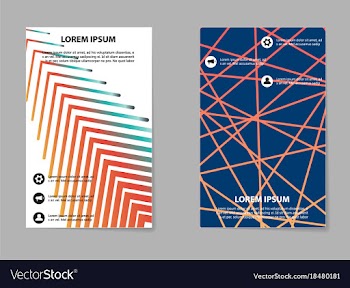Abstract brochure compositions in business style vector image