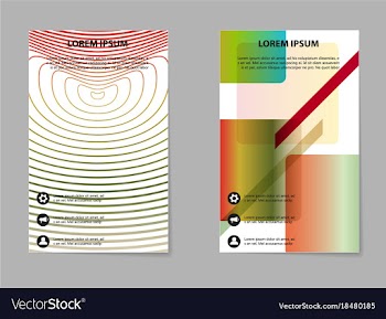 Abstract brochure compositions in business style vector image