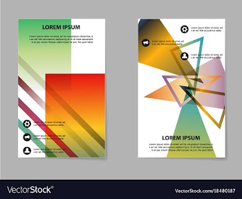 Abstract brochure compositions in business style vector image