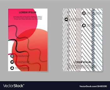 Abstract brochure compositions in business style vector image