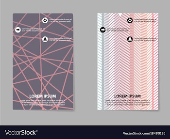 Abstract brochure compositions in business style vector image