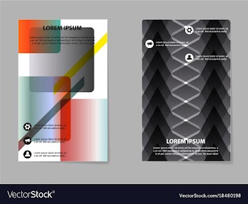 Abstract brochure compositions in business style vector image