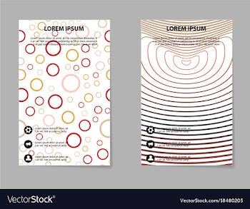 Abstract brochure compositions in business style vector image