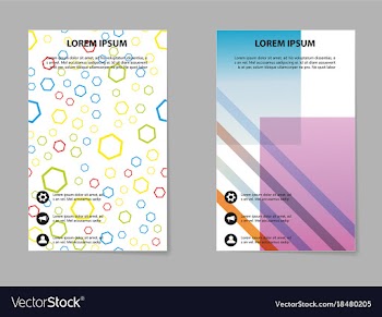Abstract brochure compositions in business style vector image