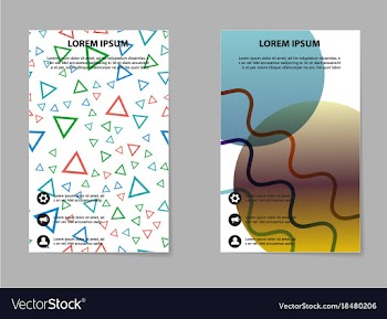 Abstract brochure compositions in business style vector image