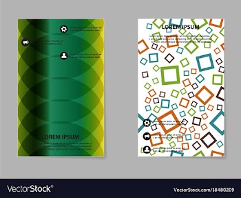 Abstract brochure compositions in business style vector image