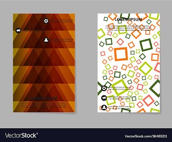 Abstract brochure compositions in business style vector image