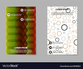 Abstract brochure compositions in business style vector image