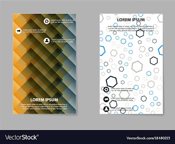 Abstract brochure compositions in business style vector image