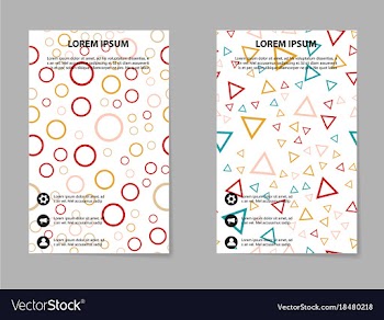 Abstract brochure compositions in business style vector image