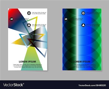Abstract brochure compositions in business style vector image