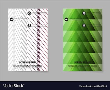 Abstract brochure compositions in business style vector image