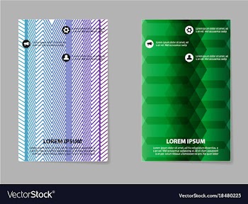 Abstract brochure compositions in business style vector image