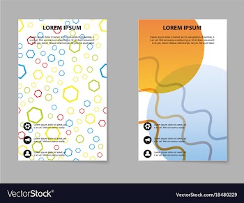 Abstract brochure compositions in business style vector image