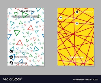 Abstract brochure compositions in business style vector image