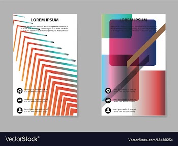 Abstract brochure compositions in business style vector image