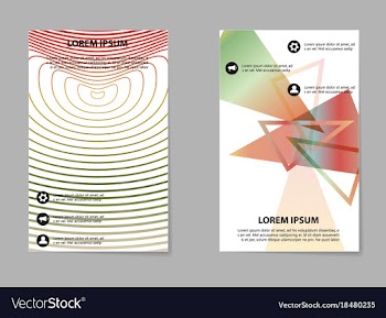 Abstract brochure compositions in business style vector image