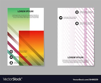 Abstract brochure compositions in business style vector image