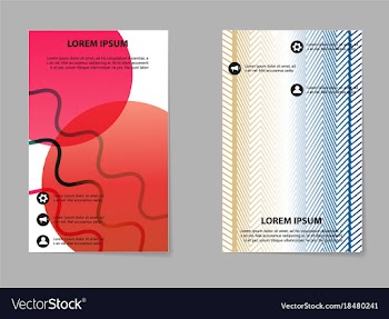 Abstract brochure compositions in business style vector image