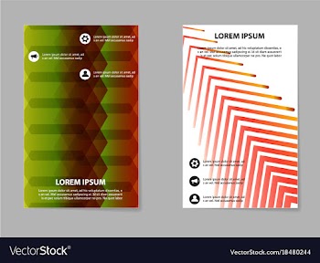 Abstract brochure compositions in business style vector image