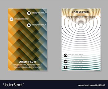 Abstract brochure compositions in business style vector image
