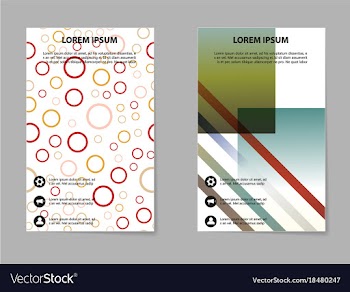 Abstract brochure compositions in business style vector image