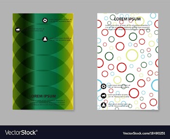 Abstract brochure compositions in business style vector image