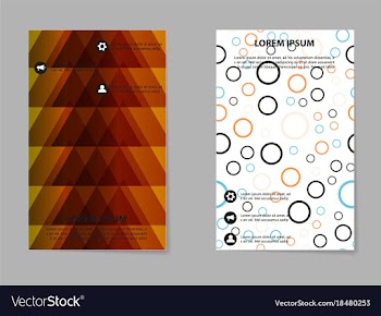 Abstract brochure compositions in business style vector image