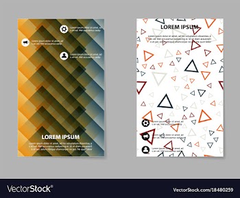 Abstract brochure compositions in business style vector image