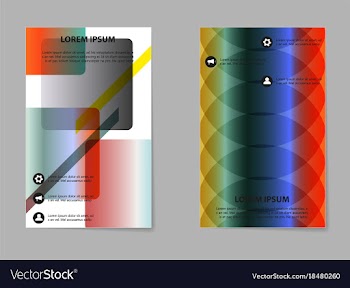 Abstract brochure compositions in business style vector image