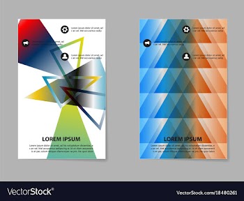 Abstract brochure compositions in business style vector image