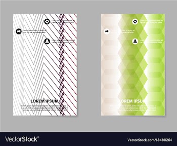 Abstract brochure compositions in business style vector image