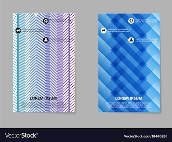 Abstract brochure compositions in business style vector image