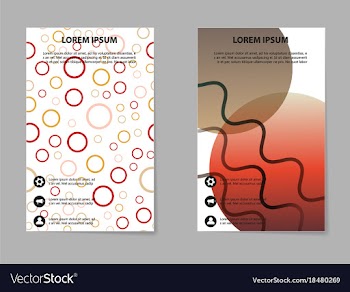 Abstract brochure compositions in business style vector image