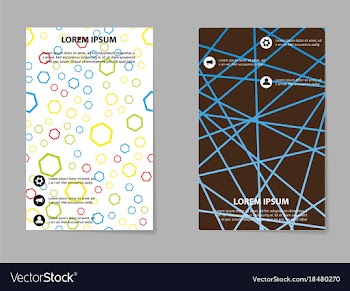 Abstract brochure compositions in business style vector image