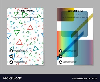 Abstract brochure compositions in business style vector image