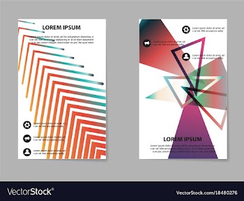 Abstract brochure compositions in business style vector image