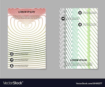 Abstract brochure compositions in business style vector image