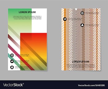 Abstract brochure compositions in business style vector image