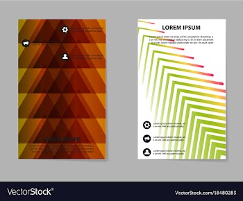 Abstract brochure compositions in business style vector image