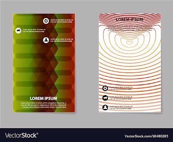 Abstract brochure compositions in business style vector image