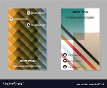 Abstract brochure compositions in business style vector image